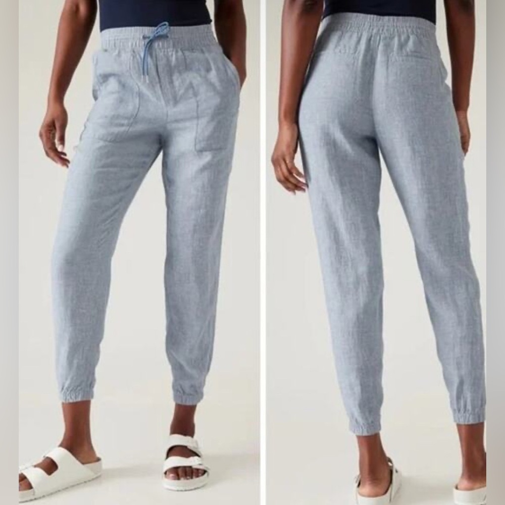Athleta Retreat Linen Jogger Pant with Cinched Hem